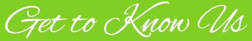 get to know us lettering